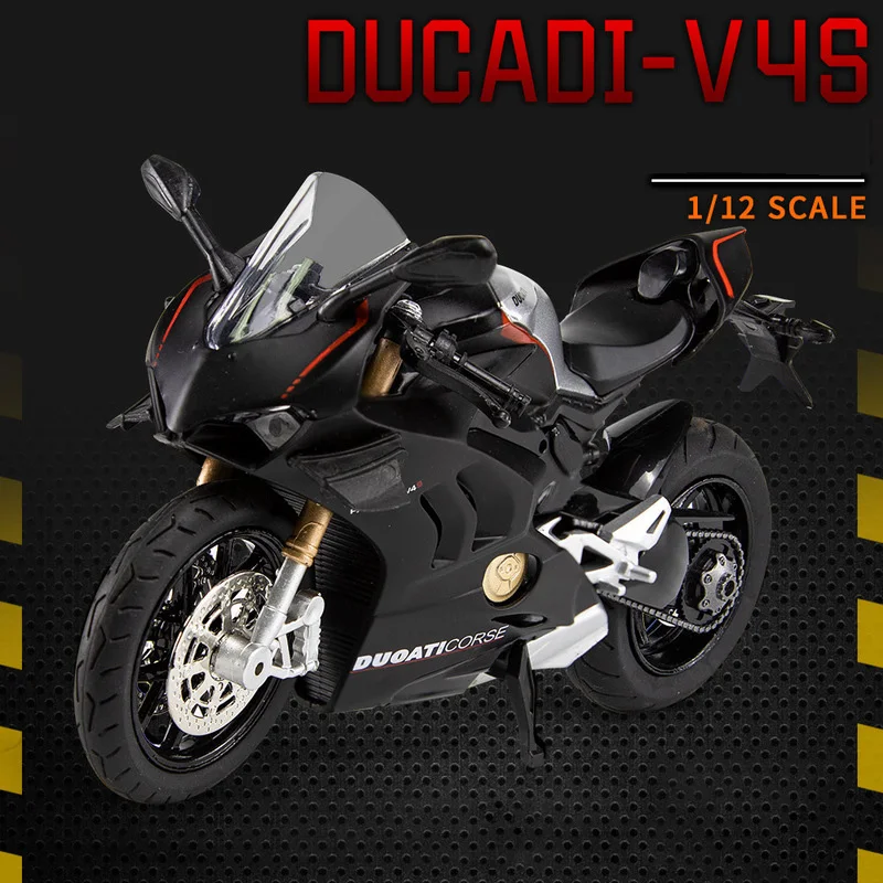 1:12 Ducati V4S Panigale Diecast Motorcycle Model Toy Replica With Sound & Light birthday gift christmas gift Collection bike