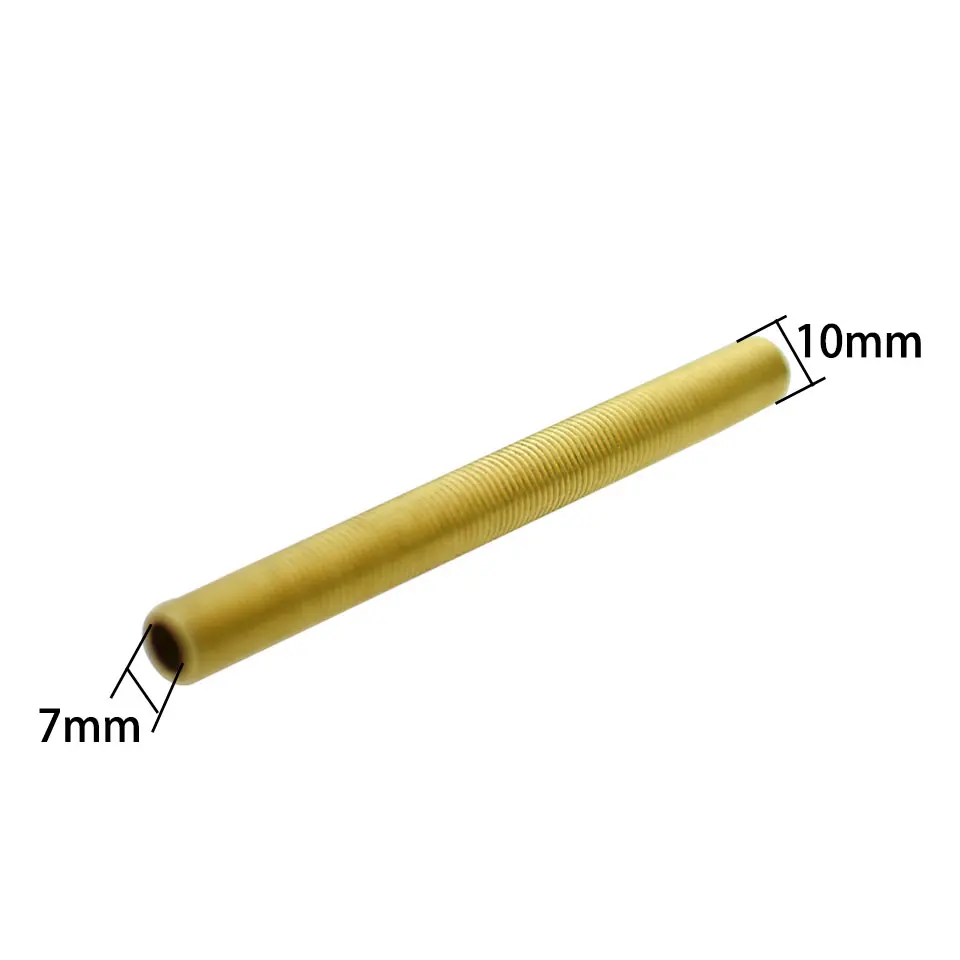 2Pcs M10 Brass Tooth Tube Full Tooth Copper Pitch 1.0mm Threaded Tube Hollow Tooth Tube Lighting Connector Tooth Rod