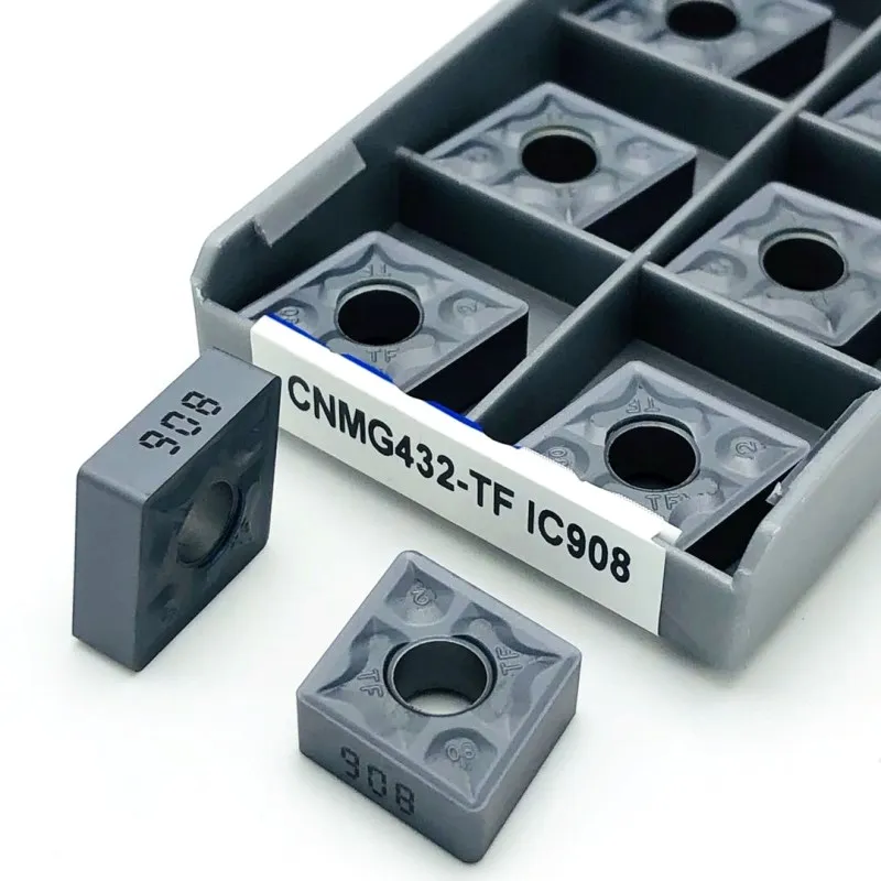 CNMG120404 CNMG120408 TF IC907 908 herramienta de torneado de círculo exterior con agujero interior, inserto de torneado endurecido CNC, herramienta de corte de carburo