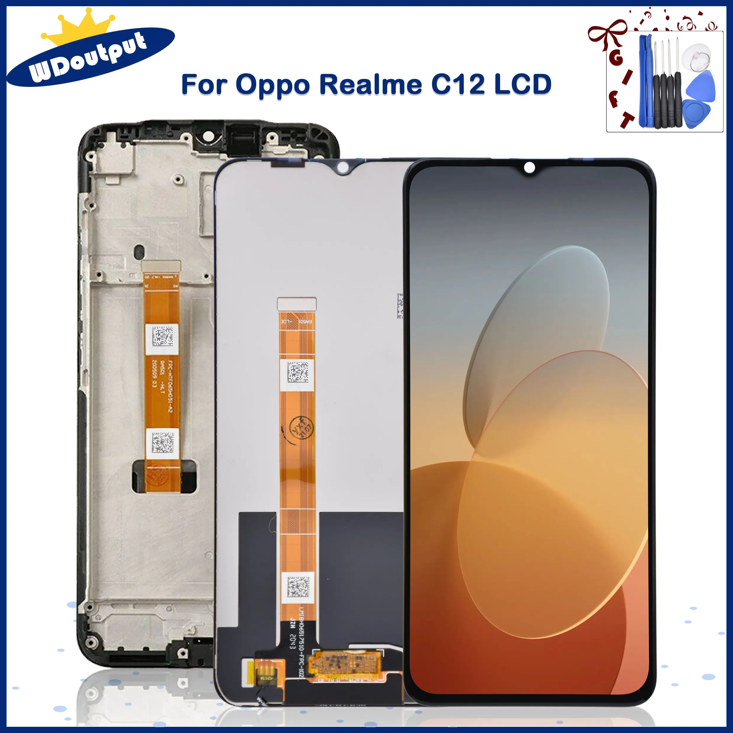 

6,5 "оригинальный новый для Oppo Realme C12 RMX2189 ЖК-экран дисплей Сенсорная панель дигитайзер дисплей в сборе + рамка