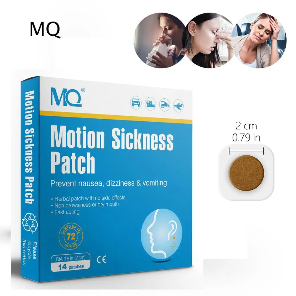 

MQ 28 pieces Anti Carsickness Airsickness Seasickness Nausea Dizzy Prevent Sickness Patch Plaster Car Motion Sickness Relief