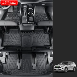 Car Floor Mats Double Layer TPE Foot Pads Interior Floorliner For Toyota Highlander XU70 Refit 2020-2022 Accessories For LHD