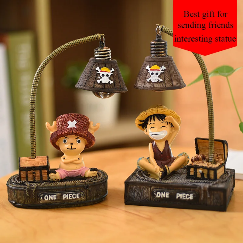 Funny Birthday Gift Statue Luffy Figurine Choba Night Light Handcraft For Kids House Room Table Decoration 10*7.5*17Cm