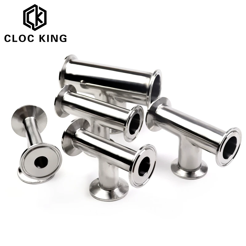 OD19mm-102mm (3/4 "-4") الفولاذ المقاوم للصدأ SS304/316L الصحية 3 طريقة المحملة الطويق 1.5 "2" 3 "4" OD50.5-119MM صالح 1.5 "-4" ثلاثي المشبك