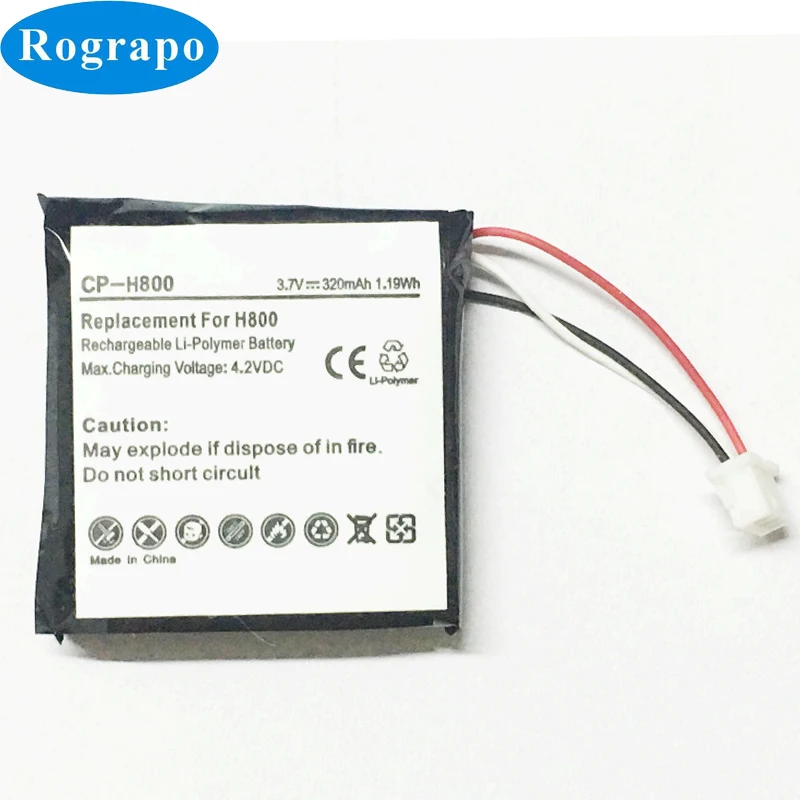 New Li-Polymer 320mAh Full Replacement Battery For Logitech H800 LogitechH800 Bateria Accumulator 3-wire plug