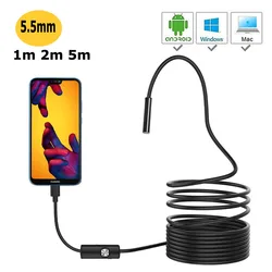 HD Mini Camera 5.5/7/8mm Diameter Mini Endoscope with 1M 2M USB Cable for Android Searching Thing Camcorder for Microscop