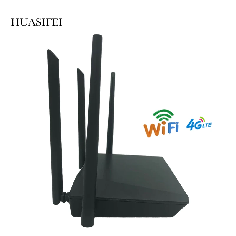 Huasifei 4G Wifi Router Sim Kaart Met 4 Externe Antennsuper Goedkope Draadloze Router Met Sim Card 300Mbps 4G Lte Wifi Router