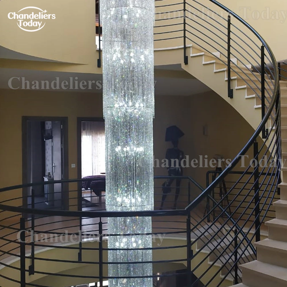 Modern Luxury LED Lead Crystal Chandelier Lighting Large Hanging Lights Cristal Lamps