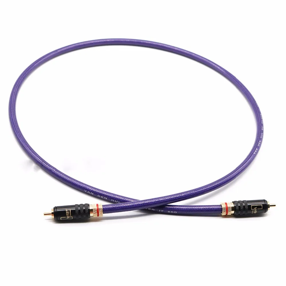 VDH 65G 75ohm Digital Coaxial DAC Cable Press Self-locking amplifier decoder RCA cable Stereo TV Audio speaker wire