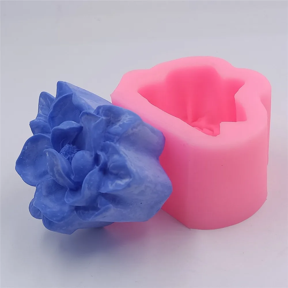 Flower Soap Mold 3D Silicone Molds for Soap Candle Cake Chocolate Plaster Wax Crafts Mould