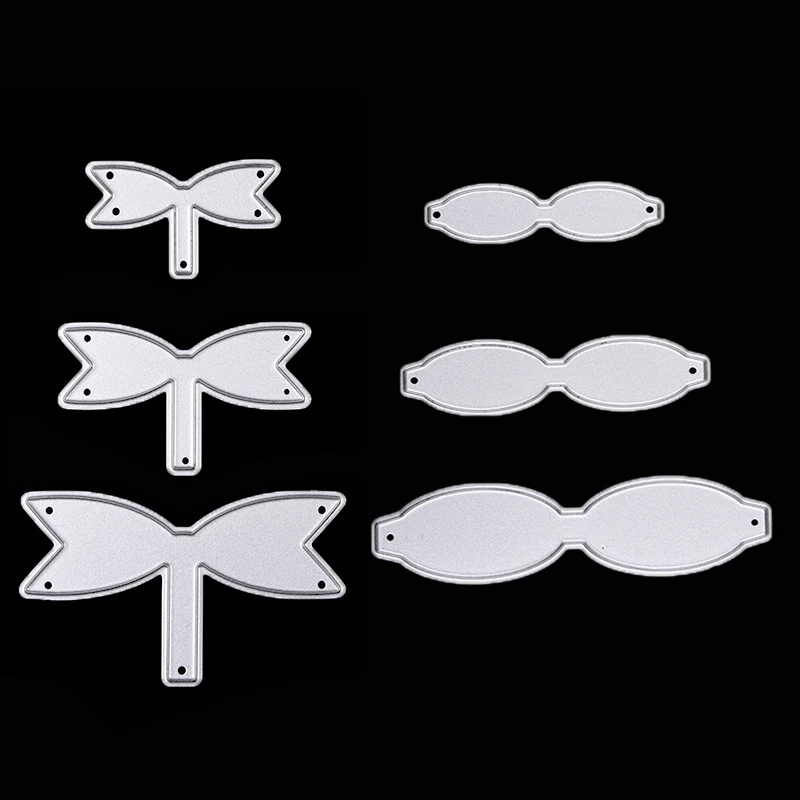 6Pcs/Set Bowknot Bows Metal Cutting Dies Stencils Ribbon DIY Scrapbooking Die Cuts Greeting Card Decor Embossing Folder Cut