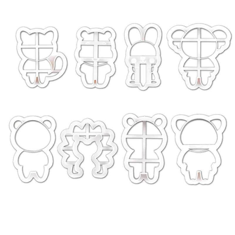 4PC Cookie Mold Cartoon Animal Baking Tool Creative Children's Food Supplement Cartoon Forest Animal Series Cookie Cutter Set