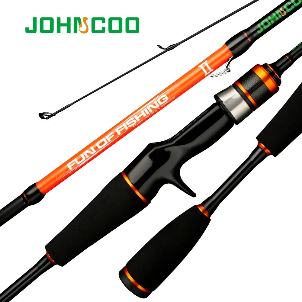 JOHNCOO Fishing Rod Trout1-8g/2-12g Test UL/L 1.68m 1.8m 1.98m 2.1m Spinning Casting Lure Rod 2 Sections Ajing Fishing rod