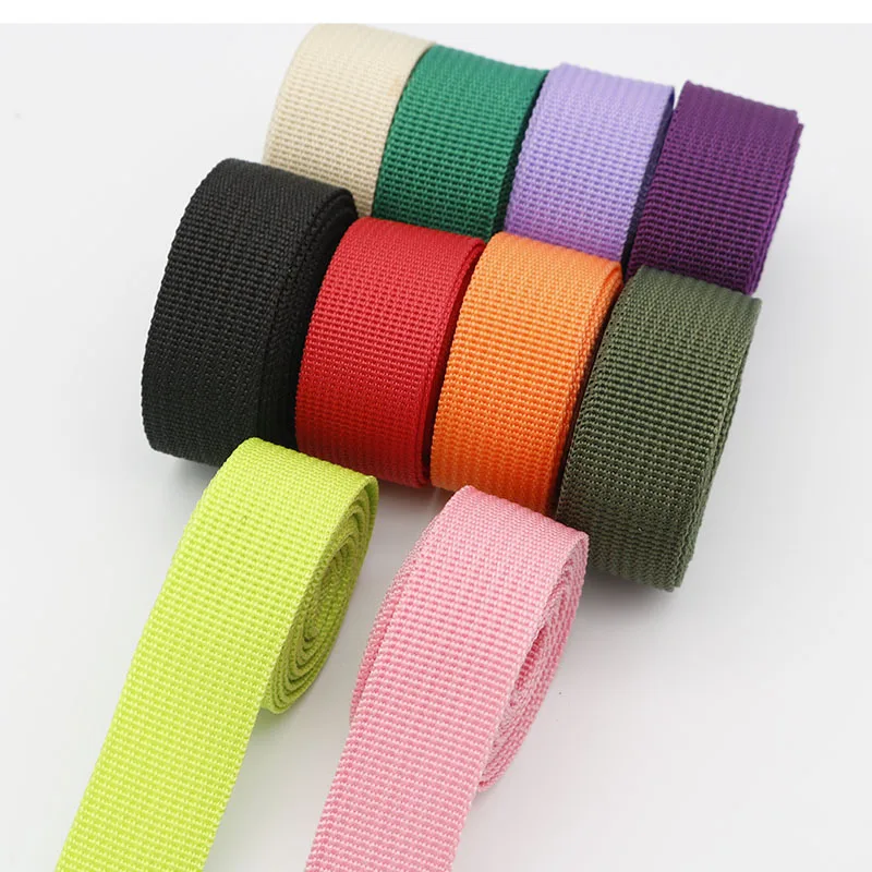 5 meters 20mm color polypropylene belt nylon webbing backpack belt school bag belt flat belt diy accessories PP bead belt webbin