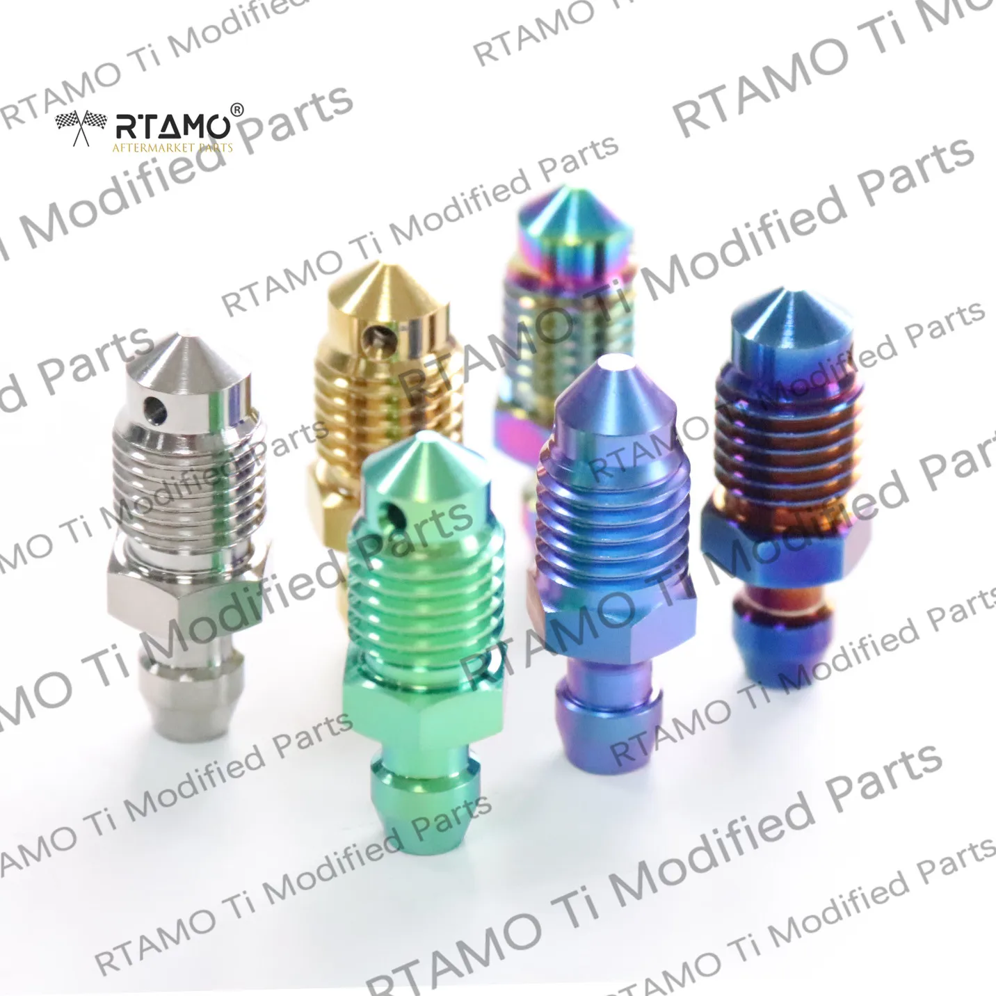 Titanium Banjo Bolts M10x1.0P/1.25P Bleed Nipple Air Bleeder Valve for Brake Master Cylinder Brake Caliper BREMBO Ducati Aprilia