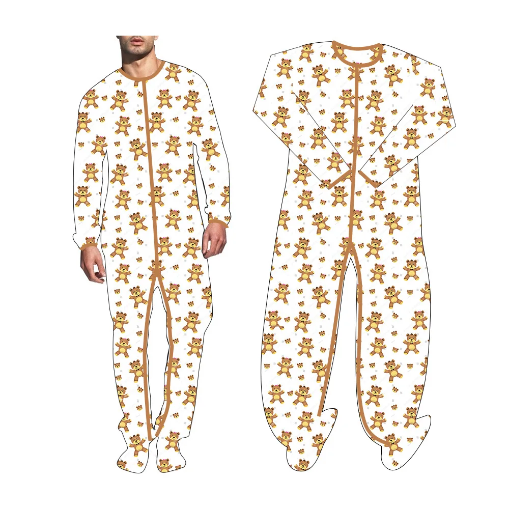 2021 Halloween Newest Adult Sleeper Bodysuit Men Pajamas Onesie Adult Pyjama Diaper Long Sleeve Jumpsuit Female Sleepwear DDLG