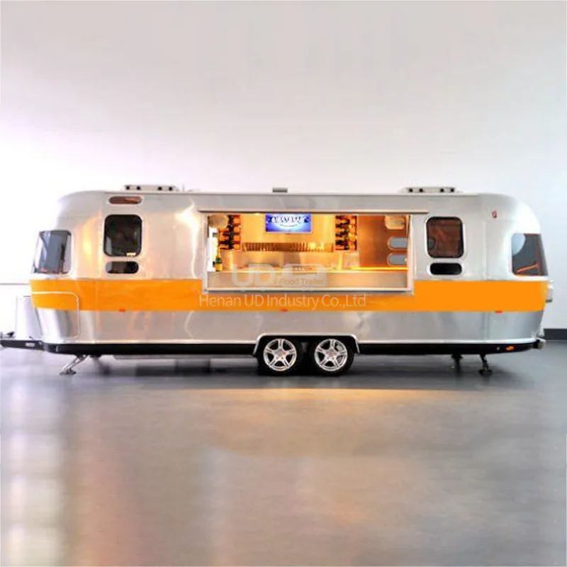 Caminhão de alimentos totalmente equipado cozinha móvel cachorro-quente pizza taco carrinho móvel restaurante cozinha van airstream reboque de alimentos