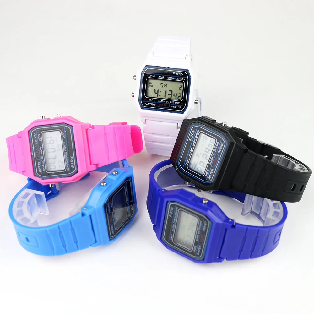 Jam Tangan Olahraga Digital Jam Tangan Elektronik Anak Laki-laki Tali Silikon Anak Perempuan Jam Tangan Chronograph Alarm Lucu Siswa LED Montre Enfant