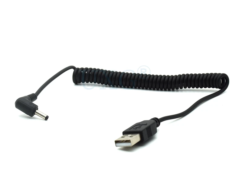 90 kąt usb do komputera męskie do 5V DC 3.5mm x 1.35mm beczka złącze teleskopowa wiosna moc adapter kablowy 1m