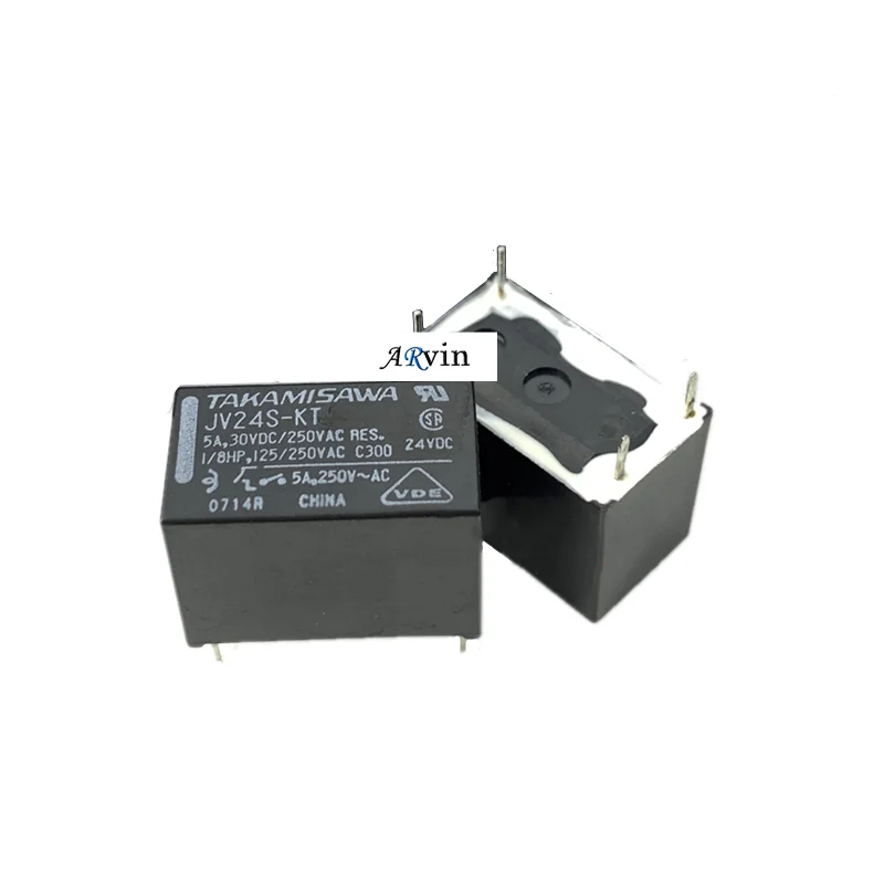 5Pcs/Lot 100%Original New TAKAMISAWA JV5S-KT JV12S-KT JV-24S-KT JV24-KT 4PINS 5A30VDC/250VAC 12VDC 24VDC Power Relay