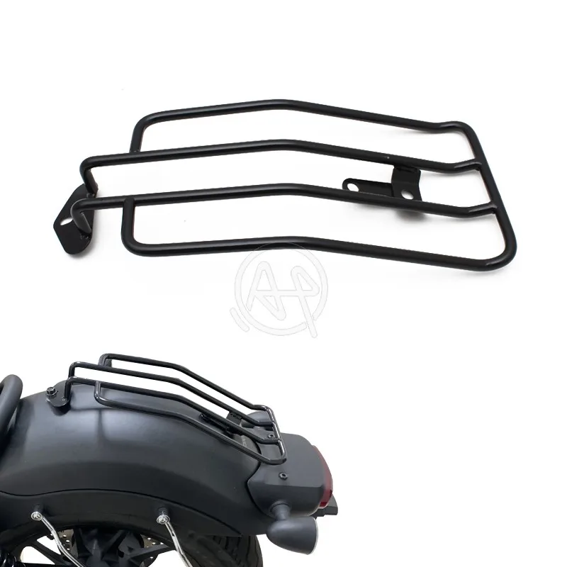 Motorcycle Black Steel Solo Seat Luggage Rack Carrier For Honda Rebel 300 CMX300 2017-2021 Solo Seat Accessories