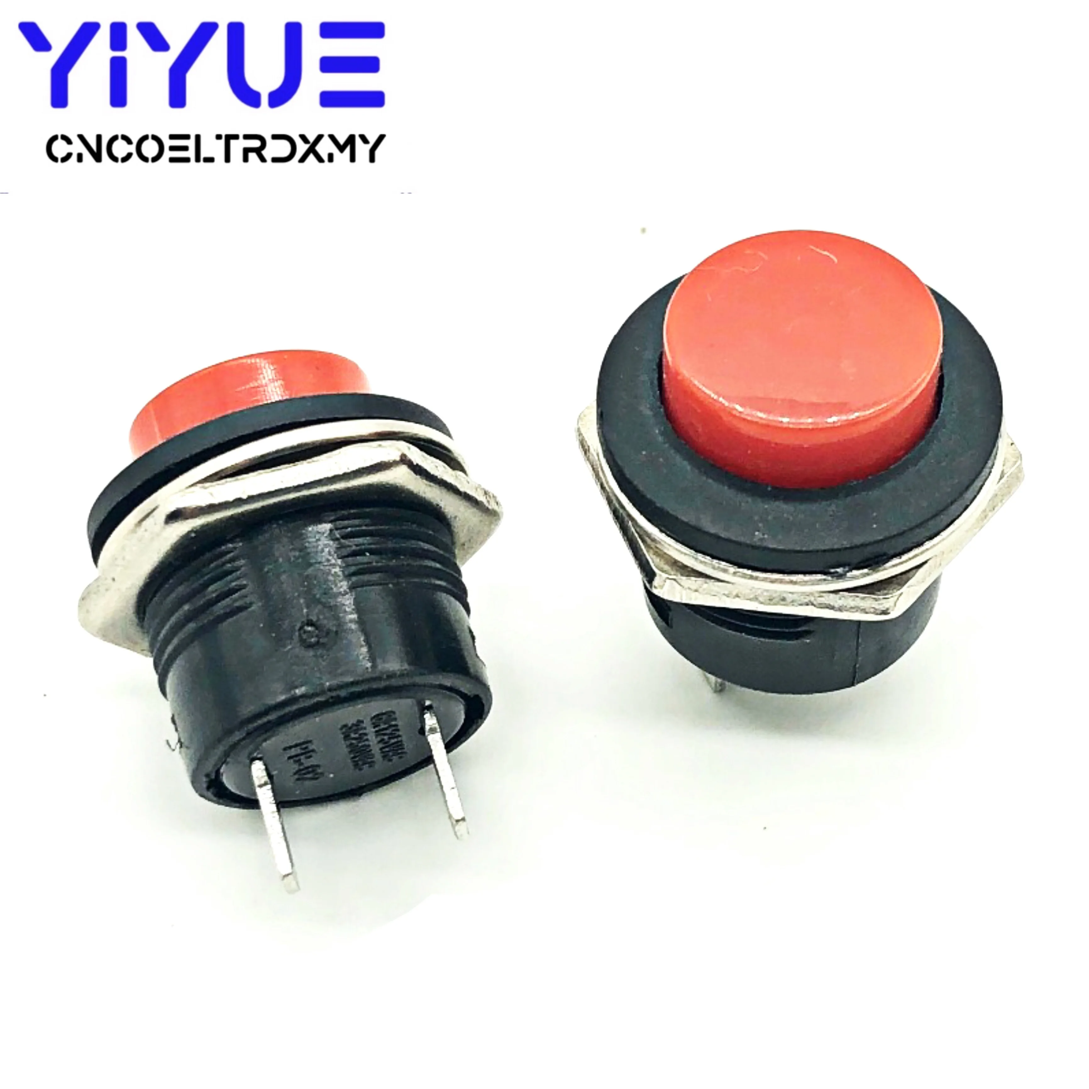 5Pcs R13-507 순간 푸시 버튼 스위치 OFF-ON 리셋 스위치 16MM 3A 250V AC 비 잠금 스위치 라운드 버튼