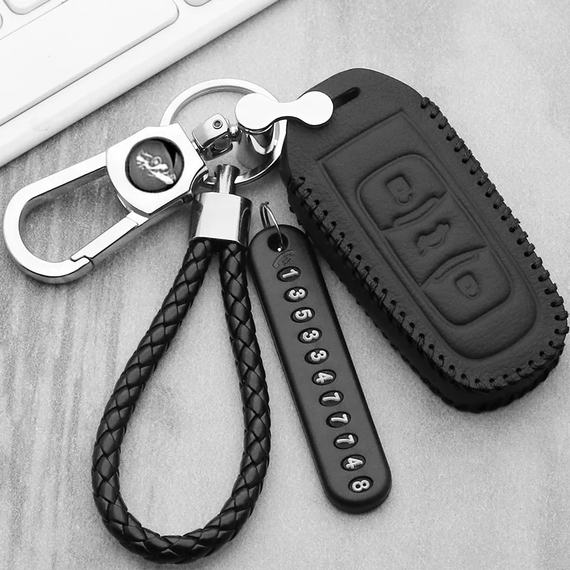 Leather car key case For Geely Atlas SUV Boyue borui Coolray Emgrand NL3 EX7 X7 EC7 GX7 EC715 RV EC718 GT GE SC6 GC9 key cover