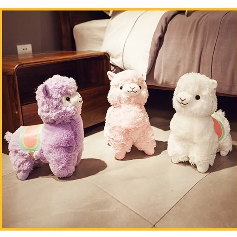 

35/50CM Cute Saddle Alpaca Plush Toys Soft Plush Alpacasso Alpaca Dolls Stuffed Animal Toy Children Birthday Gift