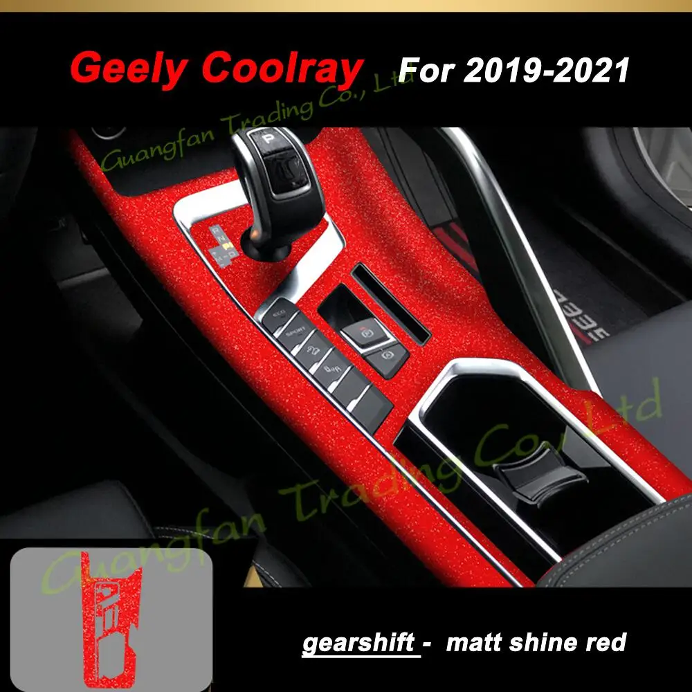 For Geely Coolray 2019-2021 3D/5D Carbon Fiber Car Interior Cover Center Console Color Sticker Decals Products Parts Accessories