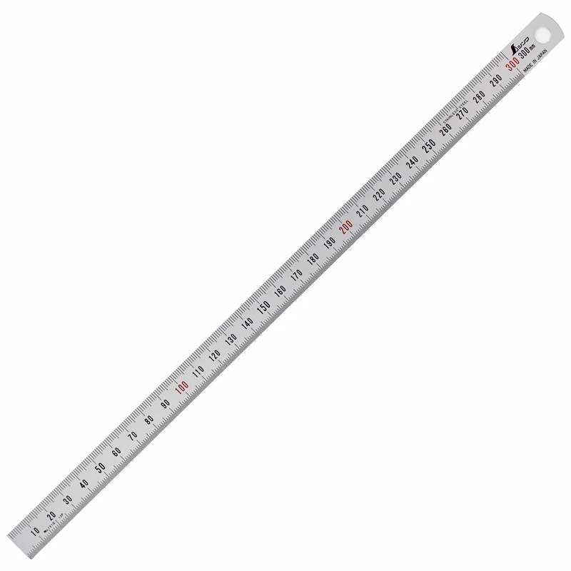 SHINWA Penguin Flexible Stainless Steel Rule Hard Chrome Finish 30cm Narrow Style Ruler 13250