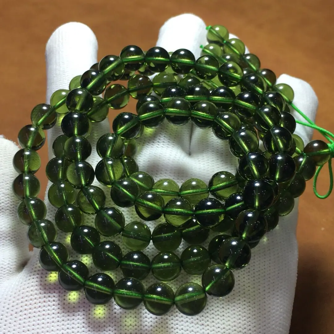 108pieces Moldavite green grass crystal 6/8/10mm round Prayer Beads Buddha Mala necklace bracelet FPPJ wholesale beads nature