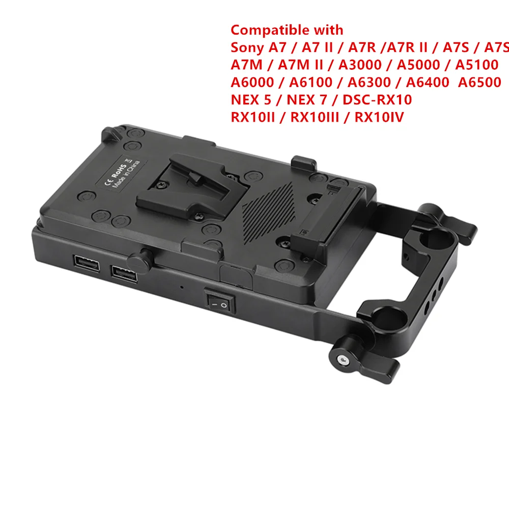 

CAMVATE V-Lock Quick Release Mounting Plate With Sony NP-FW50 Dummy Battery For Sony A7/A7 II/A7R/A7R II/A7S/A7S II/A7M/A7M II