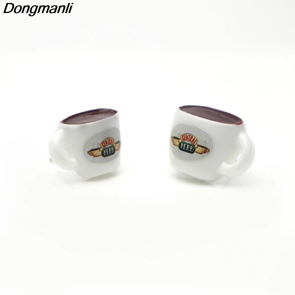 DZ1157 Friends TV Show Ear Stud Earrings For Womens Acrylic coffee Cup Earrings Jewelry Girl Gifts