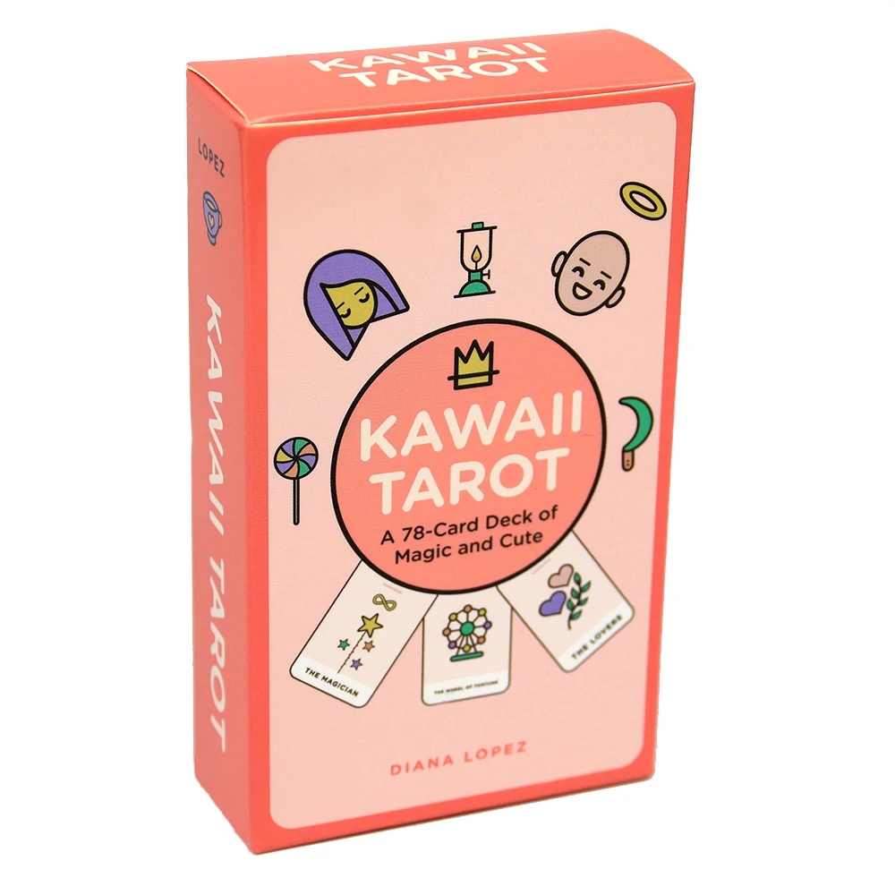 Kawaii Tarot 78 Card Deck of Magic and Cute Card Book Diana Lopez  features Sweet Pastel-colored Design kawaii collectors alike