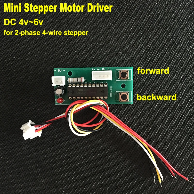 DC 4V 5V 6V 2-phase 4-wire Micro Stepper Motor Driver Mini Stepping Motor CW CCW Controller Module Forward Backward
