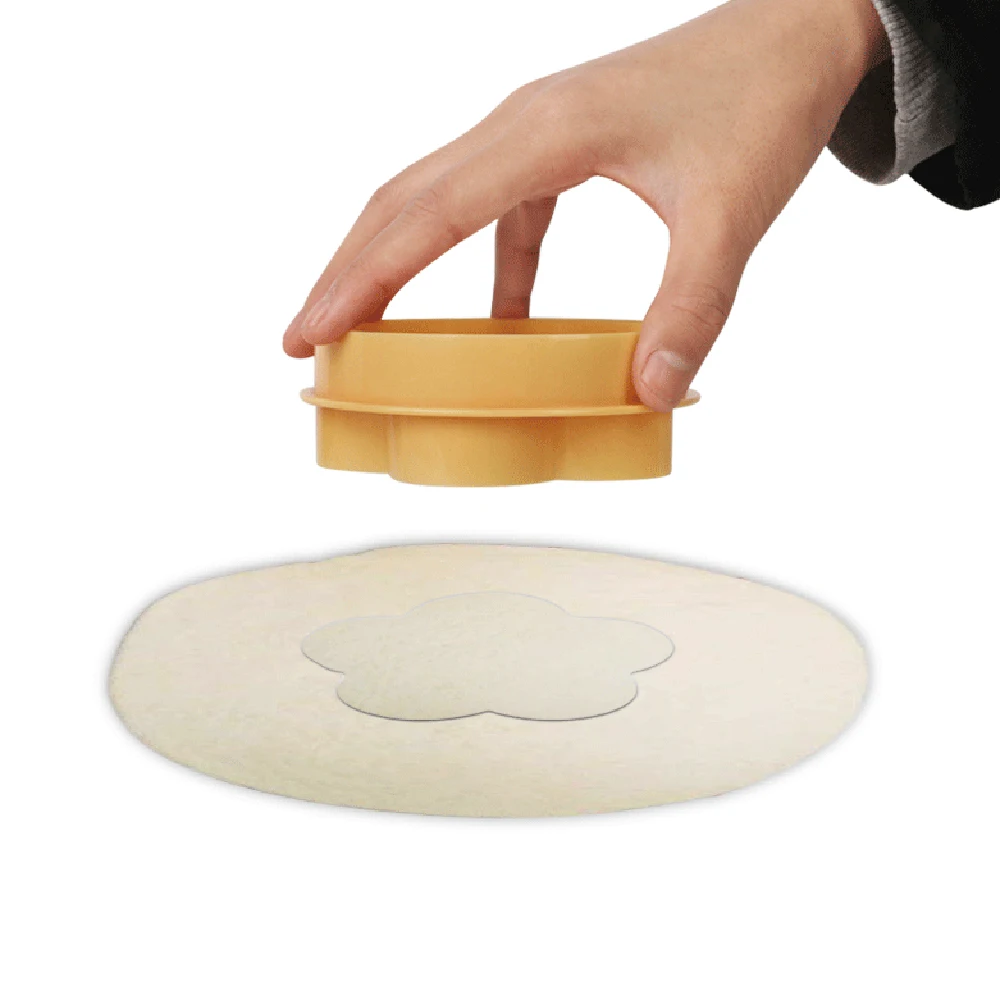 Kunststoff Gebäck Tamper Torte Shell Formen Torte Cutter Blume/Runde Teig Cookie Cutter Set Kuchen-Form für Muffin/cupcake