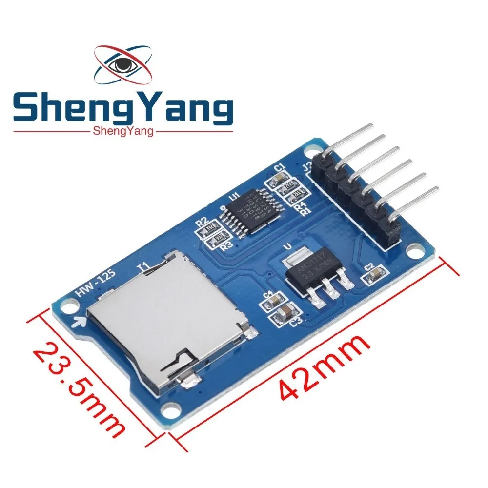TZT Micro SD Speichererweiterungsplatine Micro SD TF Karte Memory Shield Modul SPI für Arduino – Detail 2
