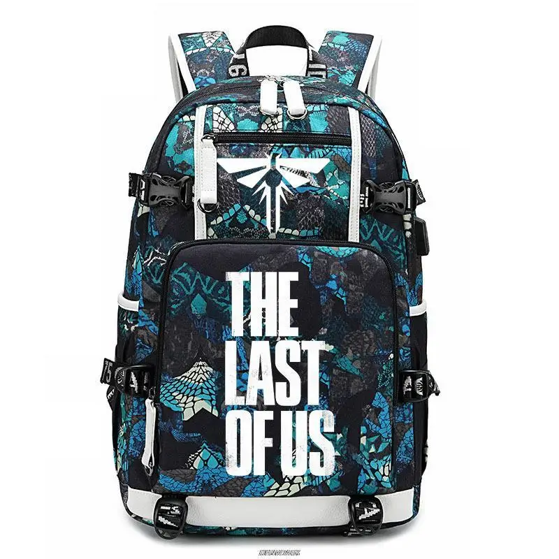 The Last of Us USB Backpack Games School Backpacks For Teenagers Cosplay Boys Girls Laptop Bags Travel Rucksack