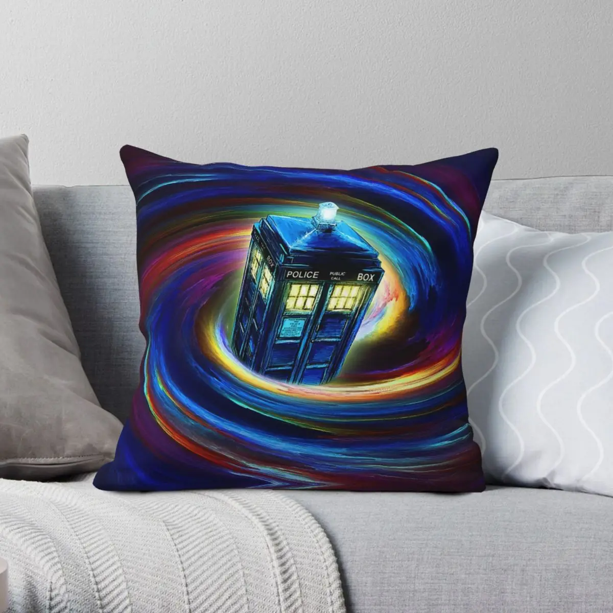 

Time Vortex Square Pillowcase Polyester Linen Velvet Creative Zip Decor Throw Pillow Case Home Cushion Cover