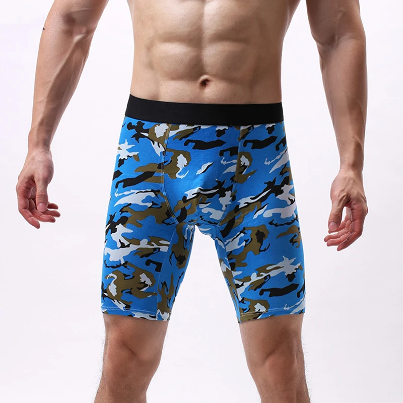 Panties Men Boxers Long Leg Underwear Cotton Man Plus Size Sports Camouflage Shorts Boxer Breathable Soft Mens Boxers Underpants