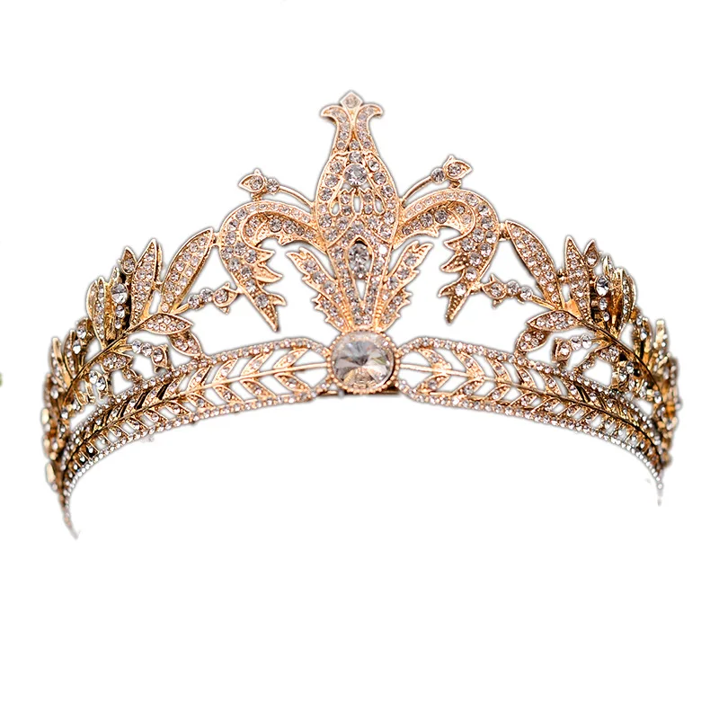 Bridal Crown Headdress Female Diamond Birthday Big Crown Headband Crown Hair Accessory Bride Headpiece