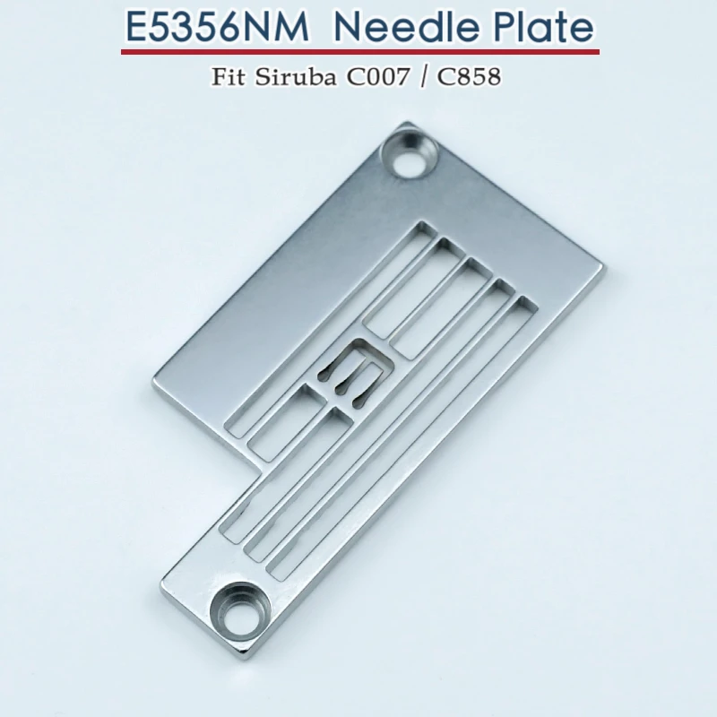 E5356NM Throat Plate Fit Siruba C007K C858K Industrial Interlock (Flatlock) Sewing Machine Parts Genuine Quality Needle Plate