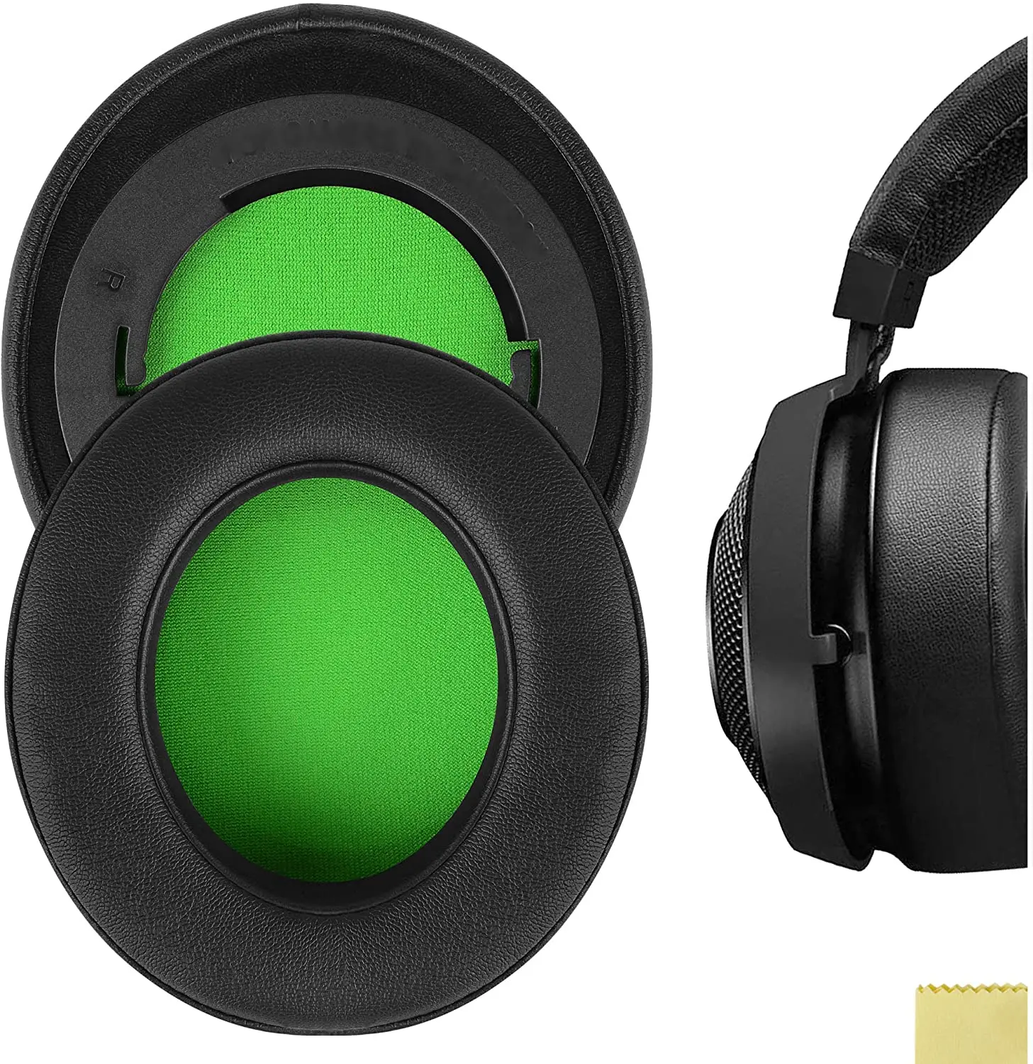 Kraken pro v2-ovais earpads, jarmor substituição memória espuma orelha almofada kit capa para razer kraken pro v2