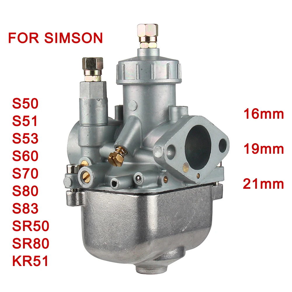 New Vergaser Carb  16mm 19mm 21mm Carburetor AM 16T For Simson S50 S51 S53 S60 S70 S80 S83 SR50 SR80 KR51 16N1-11 Motorcycle