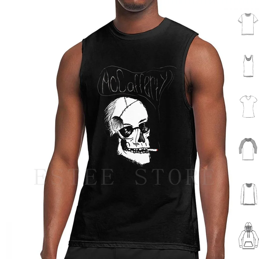 Mccafferty Smoking Skull Tank Tops Vest Mccafferty Joint Indie Music The Front Modern Baseball Skull Mccafferty Sucks