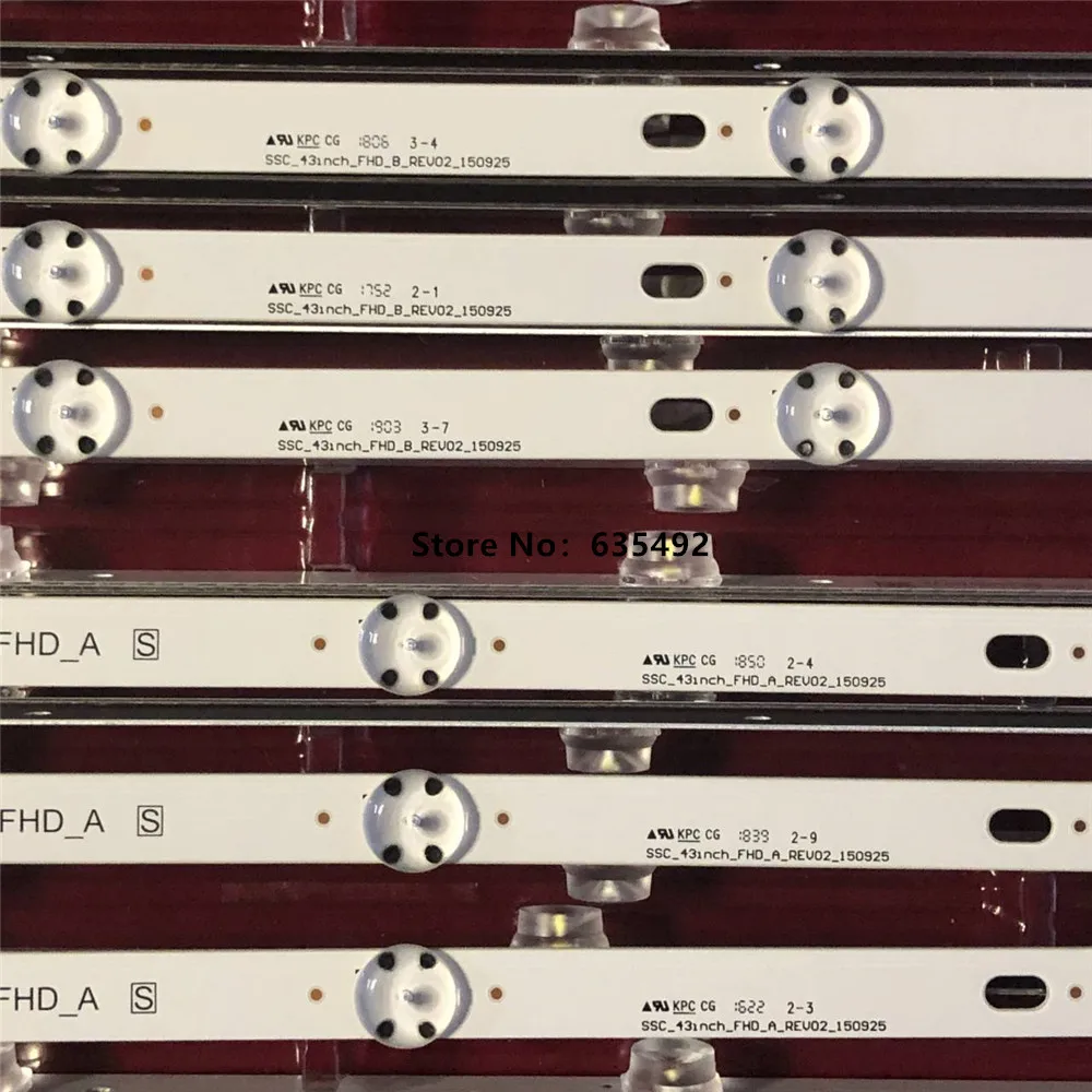5 комплектов светодиодной ленты подсветки для 43LH510V 43LH513V 43LH520V 43LH570V 43LH590V 43LH5100 43LH51_FHD_B A LF51_FHD_A WICOP_FHD 43INCH
