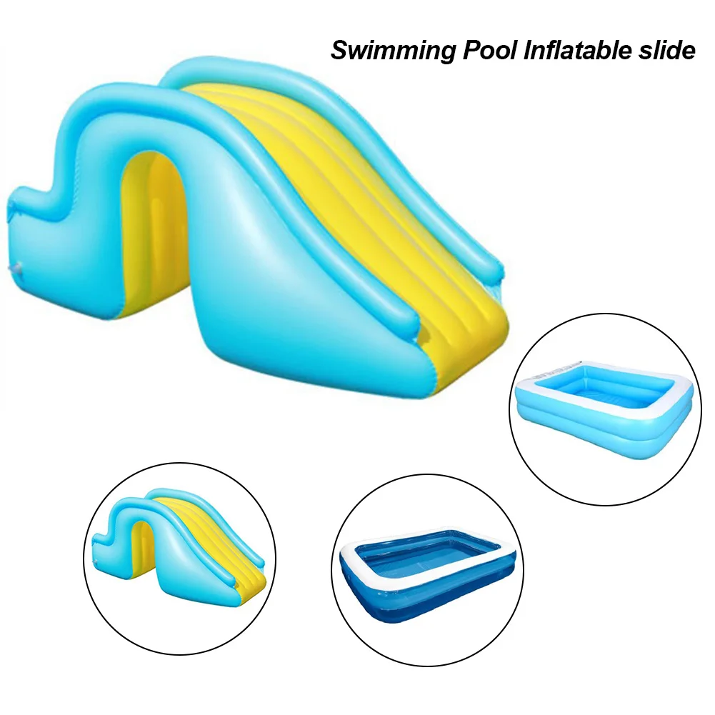 Iatable Waterslide Wider Steps Joyful Swimming Pool Supplies Kids Water Play Recreation Facility