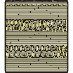 AM-WORKS NW35043 1/350 Pulleys and Riggings for Masts and Yardarms - Upgrade Detail Set