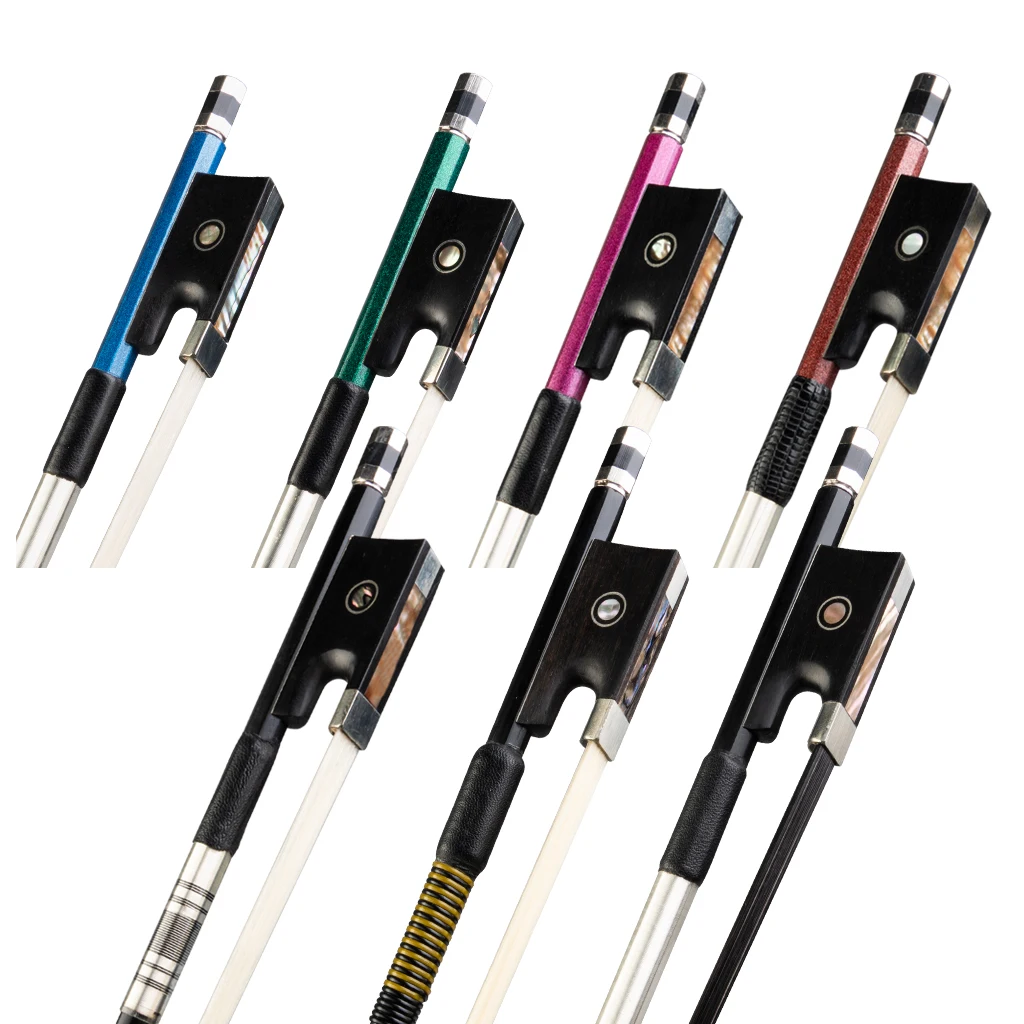 4/4 Full Size Student Violin Bow Carbon Fiber Stick Mongolian Horsehair for Violinists & Fiddlers of All Skill Levels