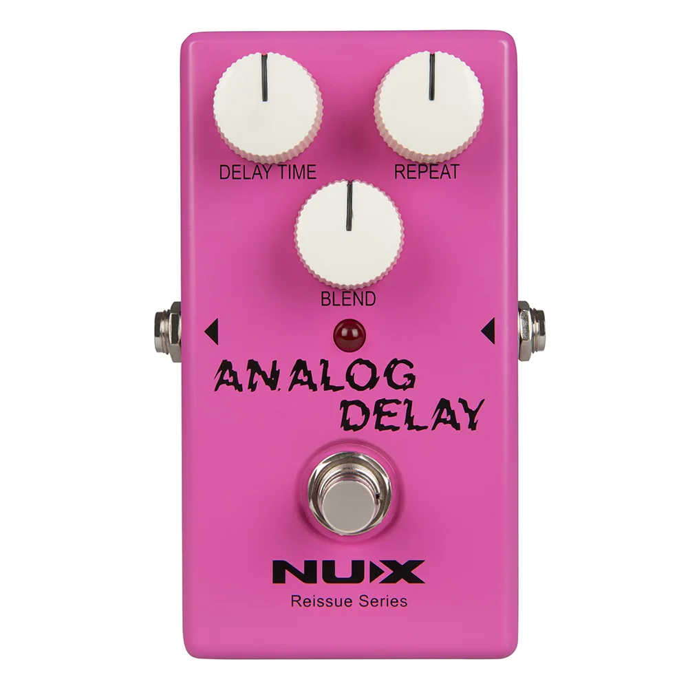 NUX-Pedal de efecto de guitarra de retardo analógico Vintage, sonido cálido, circuito de brigada de cubo analógico puro, accesorios de procesador de guitarra eléctrica